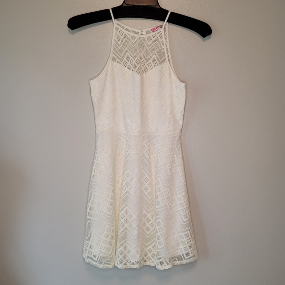 Candie's White Lace Dress Small Halter Neck - Picture 9 of 9